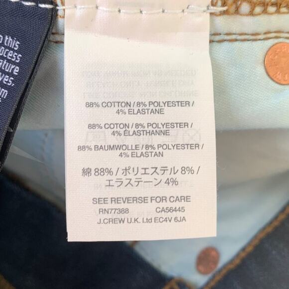 J. Crew Toothpick Classic Jeans H0189 Dark Wash Skinny Style Size 24 Work Career - Picture 8 of 13